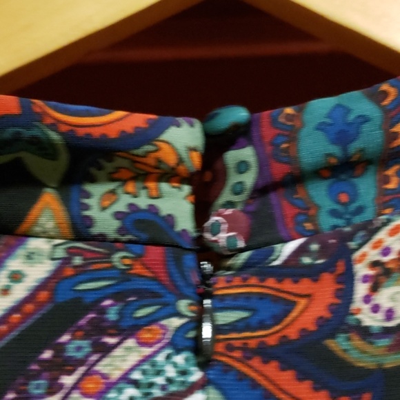 Nicole Miller Paisley 3/4 Sleeve Dress SZ 8 - Picture 7 of 8